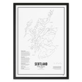 Poster Skottlands whiskyregioner 40x50 cm