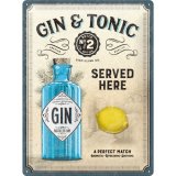 Bar sign Gin & Tonic Served Here 30x40 cm