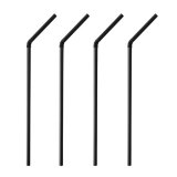 Environmentally friendly flexible straws 24 cm black