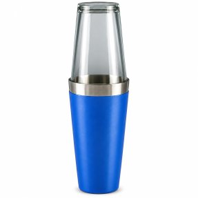 Bostonshaker blå med shakerglas