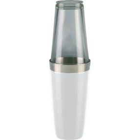 Bostonshaker vit med shakerglas