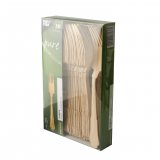 Wooden fork in vintage design Pure 19.5 cm 50-pack