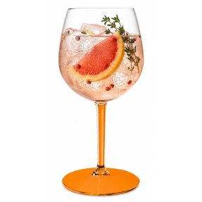 Gin & Tonic plastglas orange stjälk/fot 58 cl - Tritan