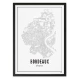 Poster vinregion Bordeaux 40x50 cm
