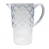 Plastic jug 1,7 liter glass clear