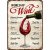 Barskylt World of Wine 20x30 cm