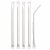 Papperssugrör vita böjbara 20 cm singel förp. 100-pack