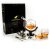 Whiskeykaraff Globe 85 cl med 2 glas och 8 whiskeystenar