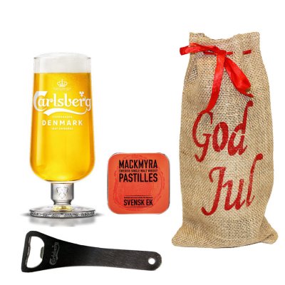 Christmas giftbag Carlsberg beer glass 40 cl