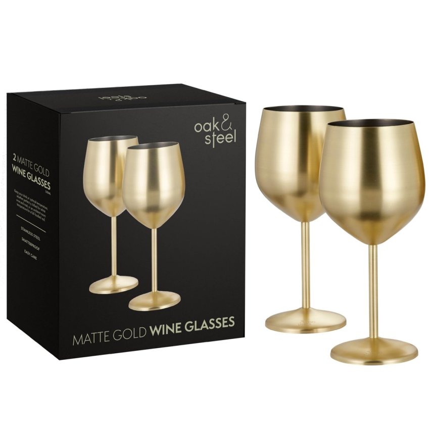 Guldglas vinglas - Cocktailglas i guld 50 cl 2-pack