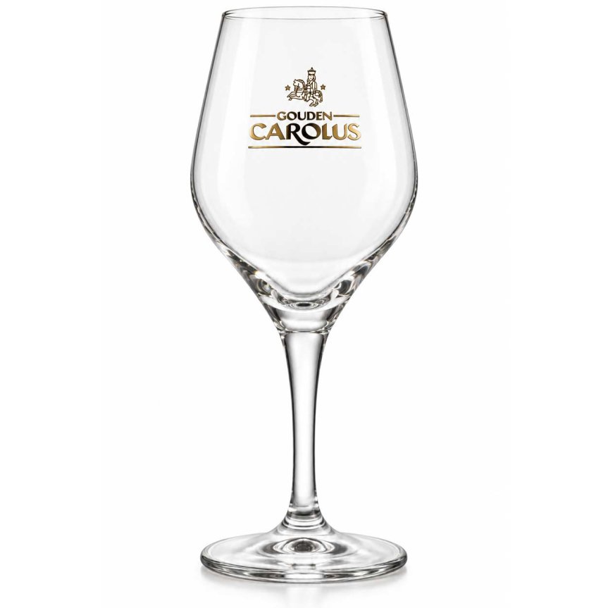 Zoom bild av Gouden Carolus ölglas på fot