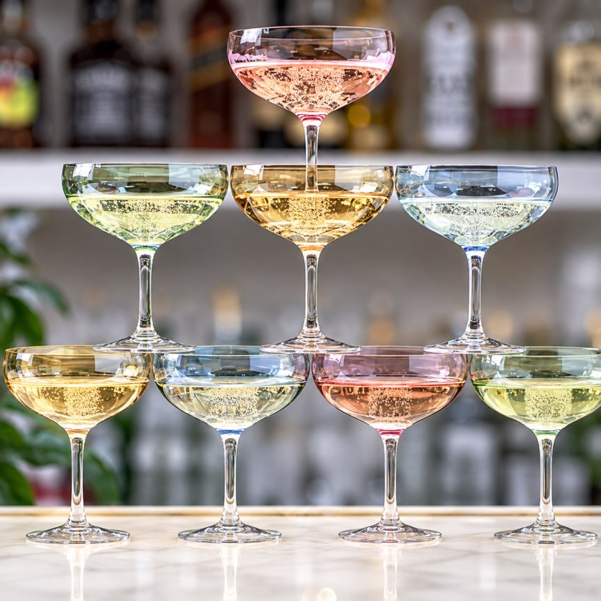 Zoom bild av Magnor Happy Champagneglas Grön Coupe 28 cl