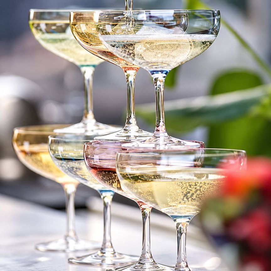 Zoom bild av Magnor Happy Champagneglas Rosa Coupe 28 cl