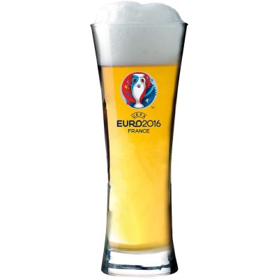 Carlsberg Glas UEFA Euro2016 France Relief Bierglas 0,3 l geeicht Sammlerglas