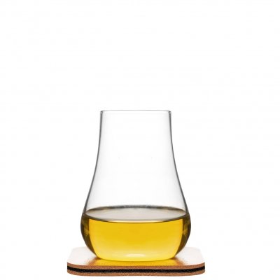 Whiskyglas med läderunderlägg whiskyprovarglas