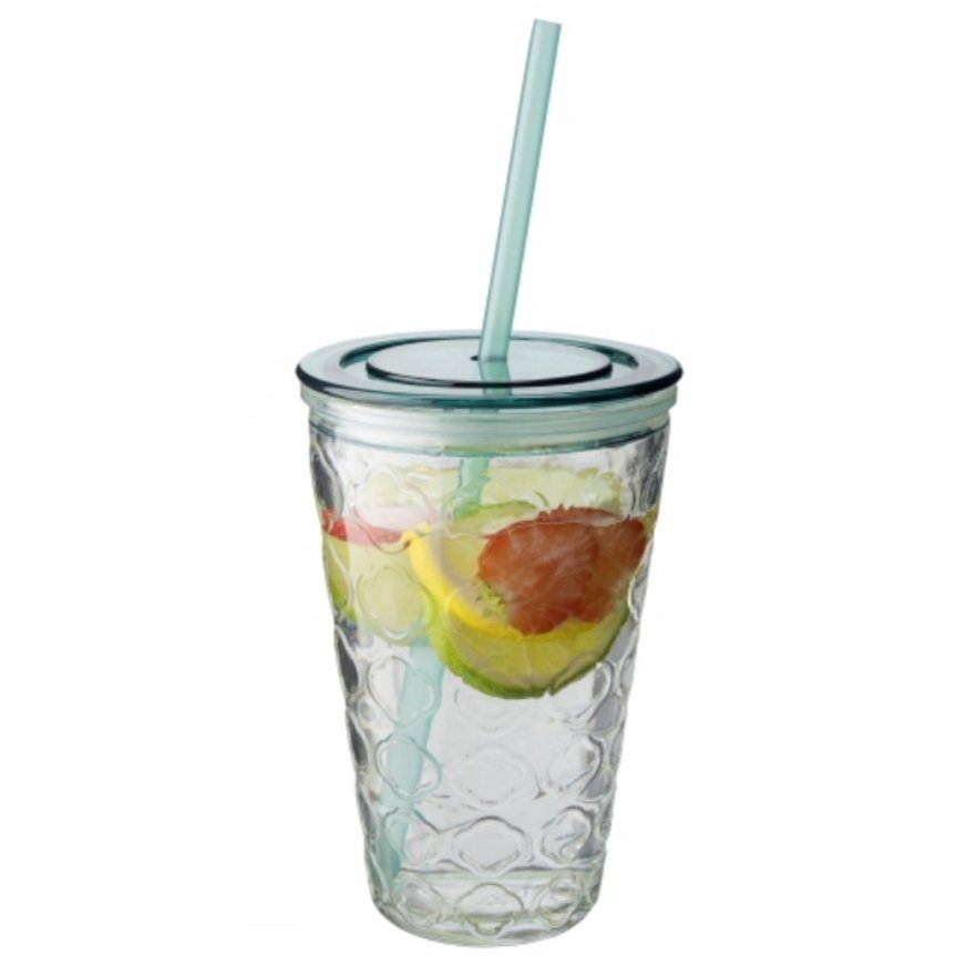 Dryckesglas med lock och sugrör Dorre 50 cl