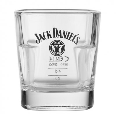 Jack Daniels whiskeyglas stapelbart med cl markering