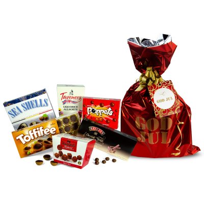 Christmas red gift bag with candy mix 1.1 kg