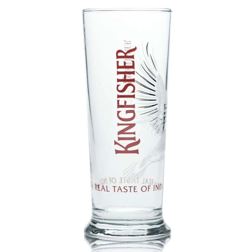 Zoom bild av Kingfisher ölglas halv pint