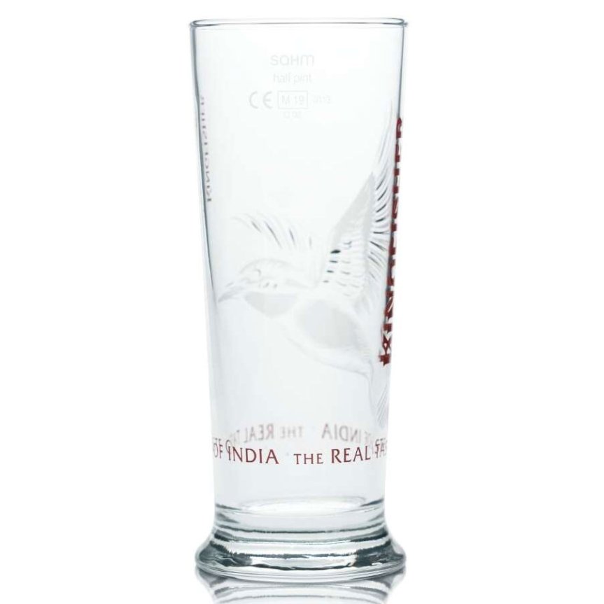 Zoom bild av Kingfisher ölglas halv pint