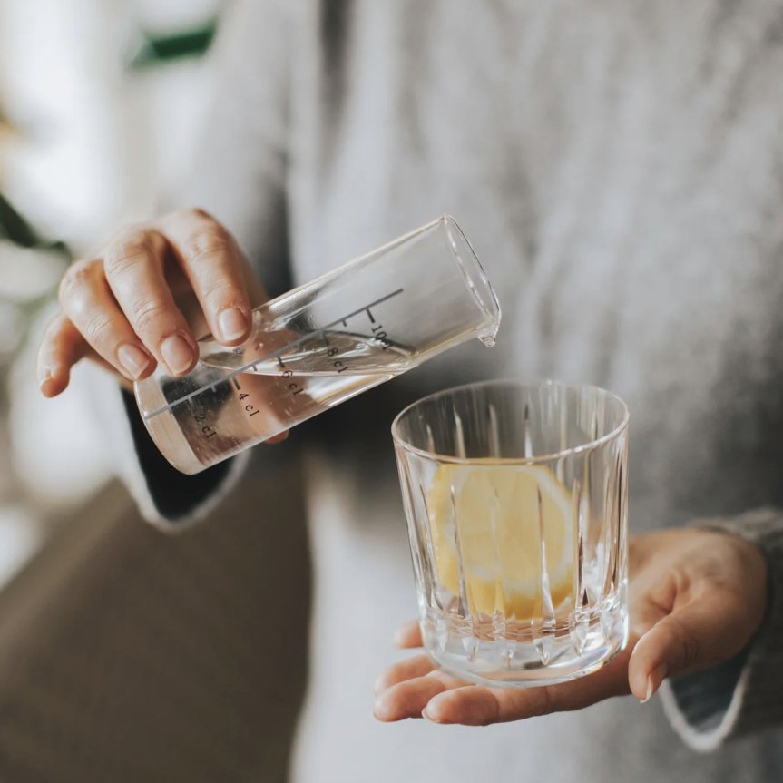 Mätglas i glas, 5 mått