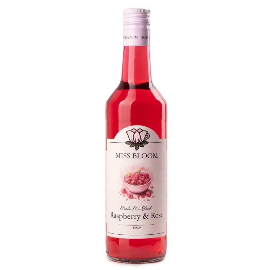 Zoom bild av Miss Bloom Hallon & Ros Syrup – Make Me Blush – 50 cl