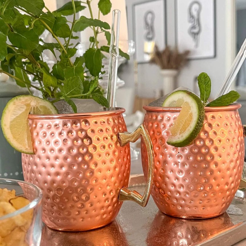 Zoom bild av Moscow Mule kopparmugg hamrad 45 cl