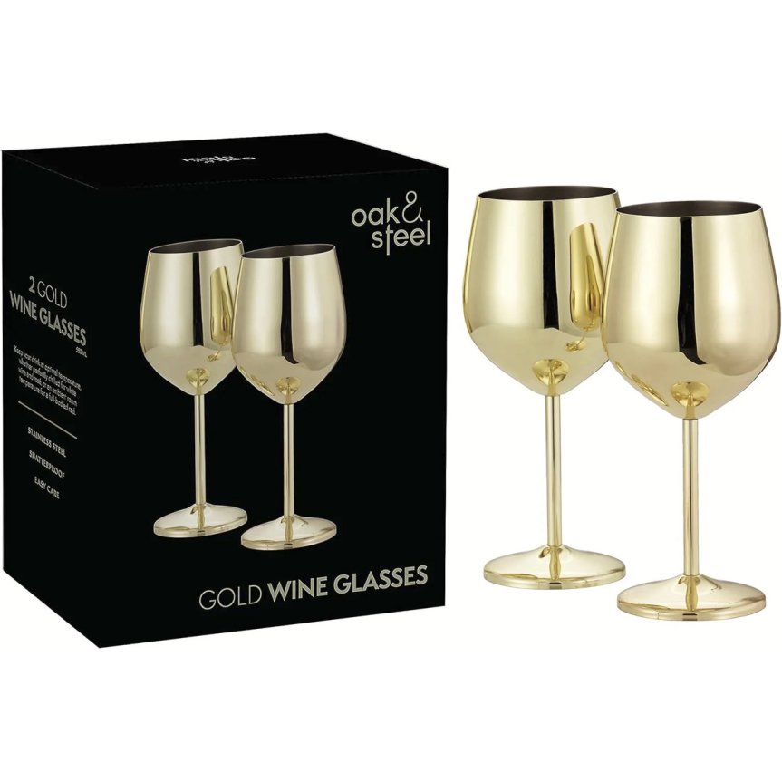 Guldglas vinglas - Cocktailglas i guld 50 cl 2-pack