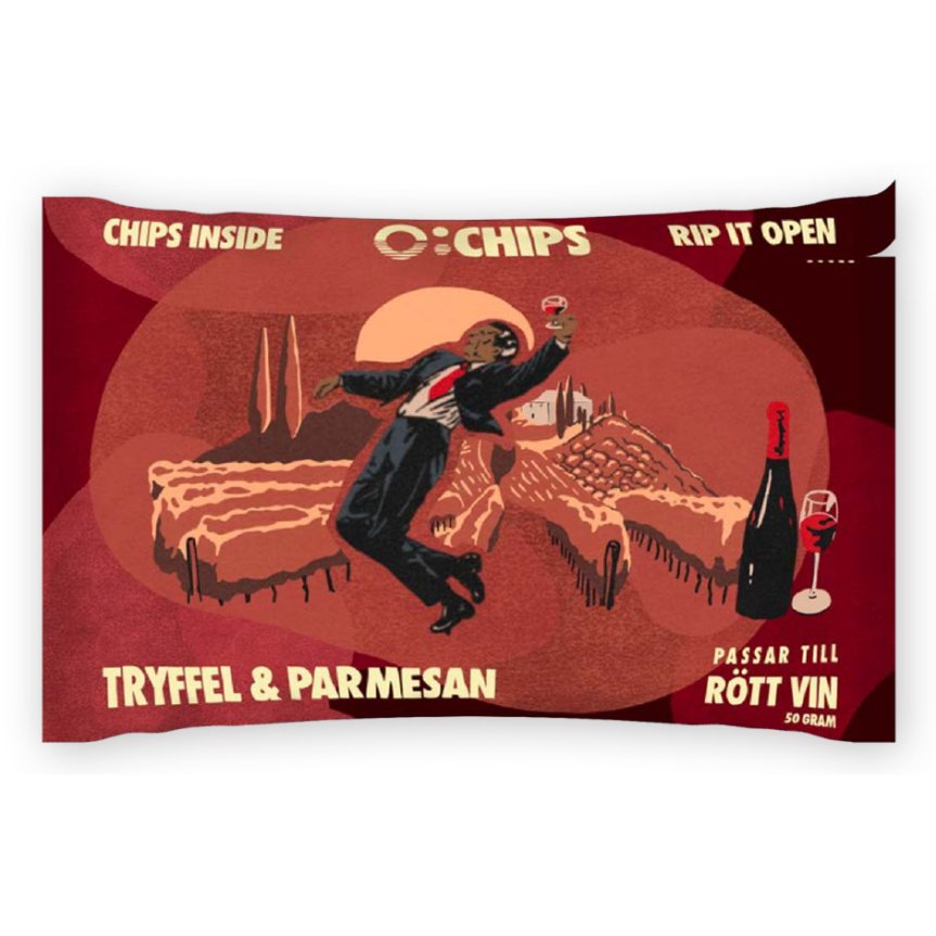 Chips till Rött Vin - Tryffel, Parmesan 50 g