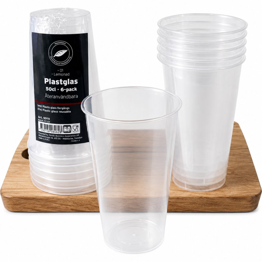 Zoom bild av Ölglas 50 cl plast 6-pack