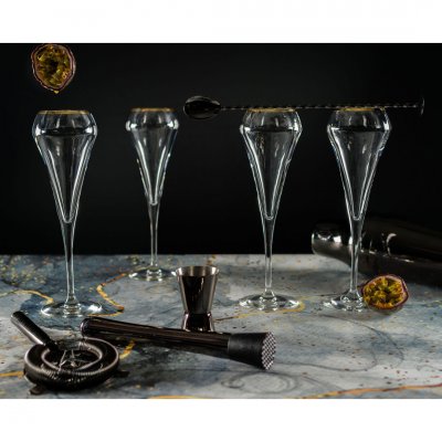 Open Up Champagneglas 20 cl med guldkant 4-pack Chef & Sommelier