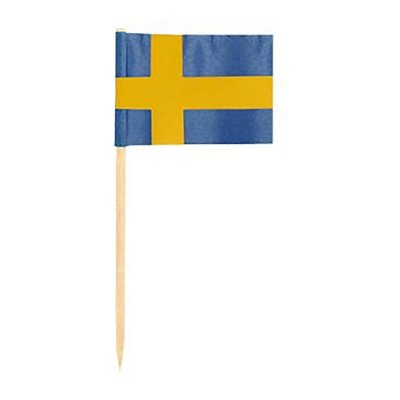 Drinkpinnar svensk flagga 50-pack