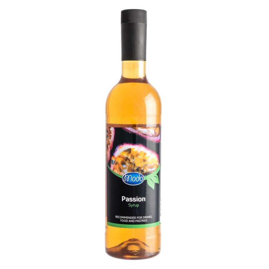 Passionsfruktssyrup Modo 75 cl PET-flaska