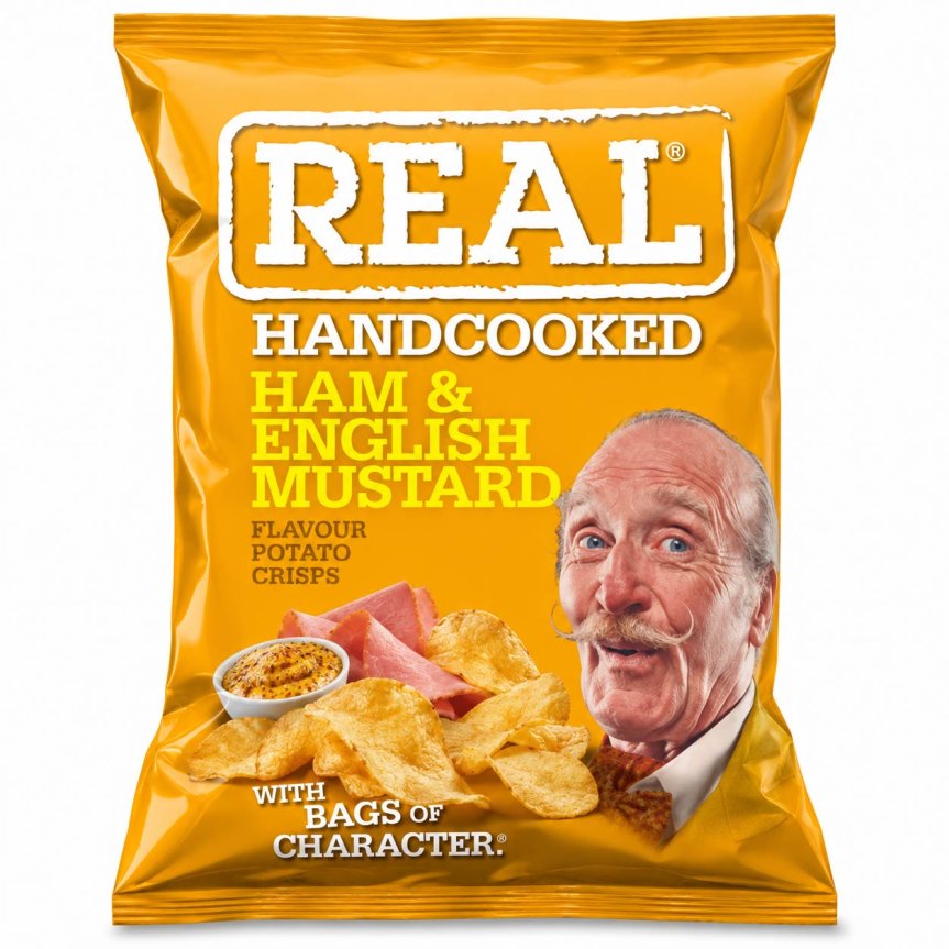 Zoom bild av Real Chips - skinka och engelsk senap 35 g