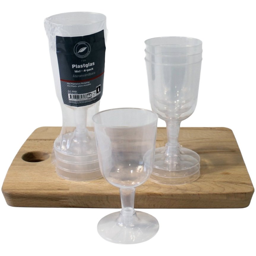 Vinglas plast 4-pack 16,3 cl