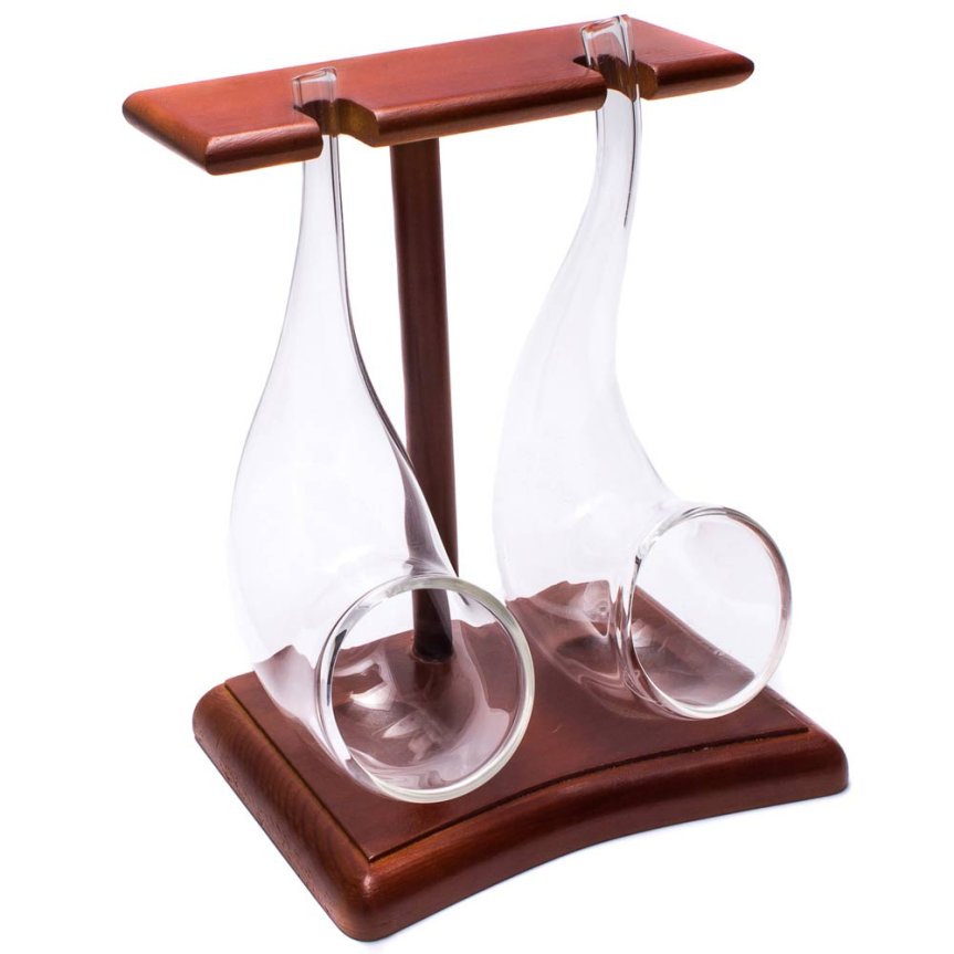 Zoom bild av Vinology Pipe Sippers med träställning